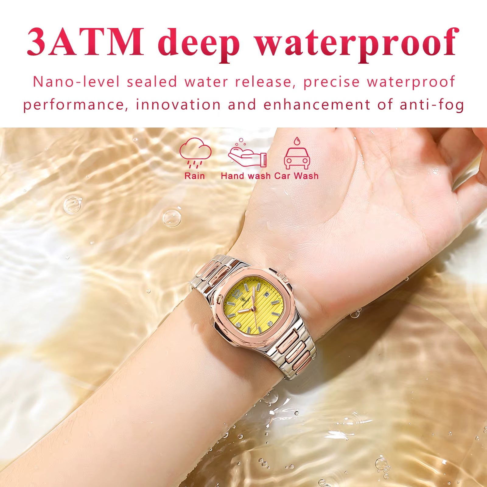 Luxury Square Watch for Woman Luminous Waterproof Date Ladies Watch Elegant Women'S Quartz Watches Simple Female Clock
