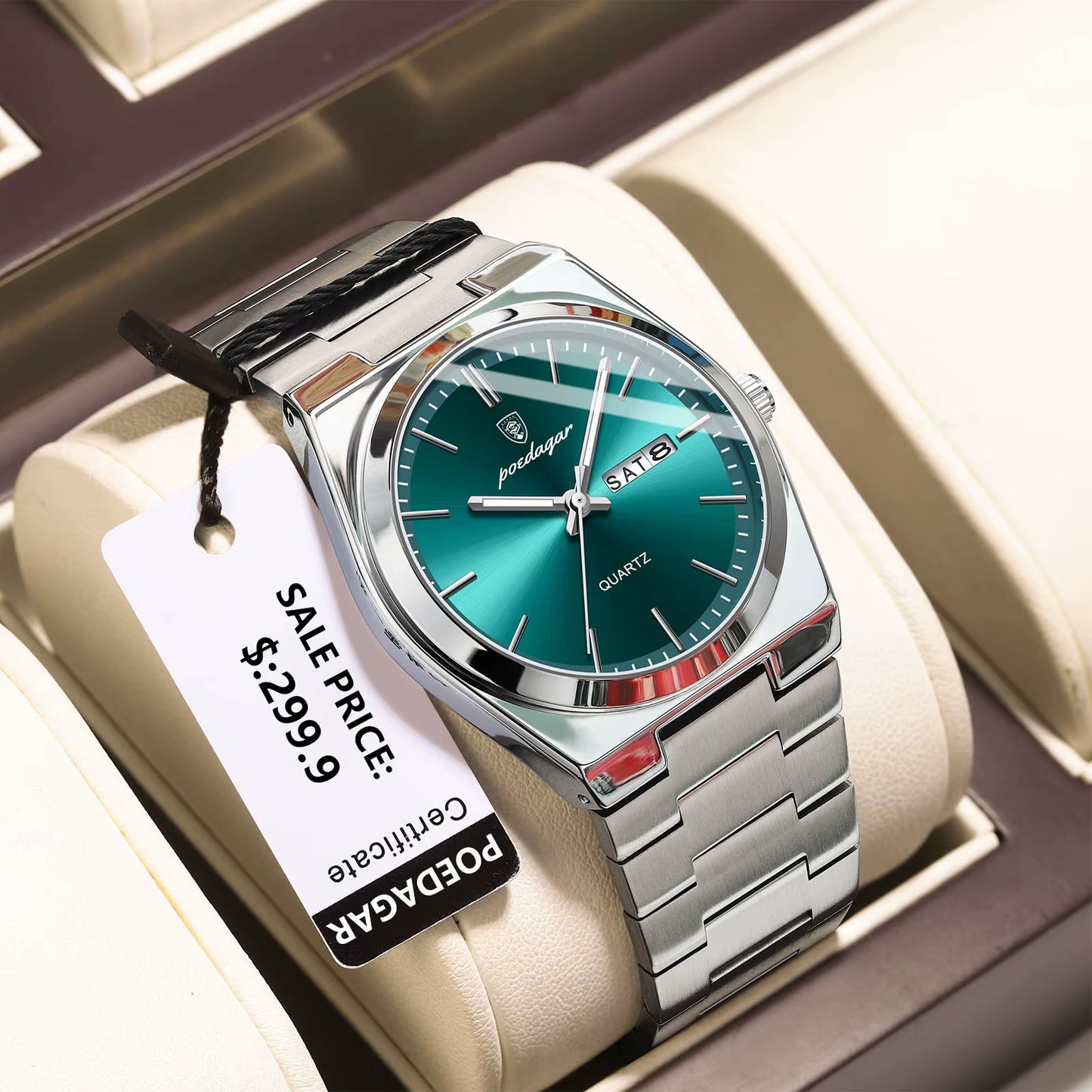 Luxury Watches for Men Stainless Steel Waterproof Luminous Man Watch Date Week Fashion Casual Men'S Quartz Watch Reloj