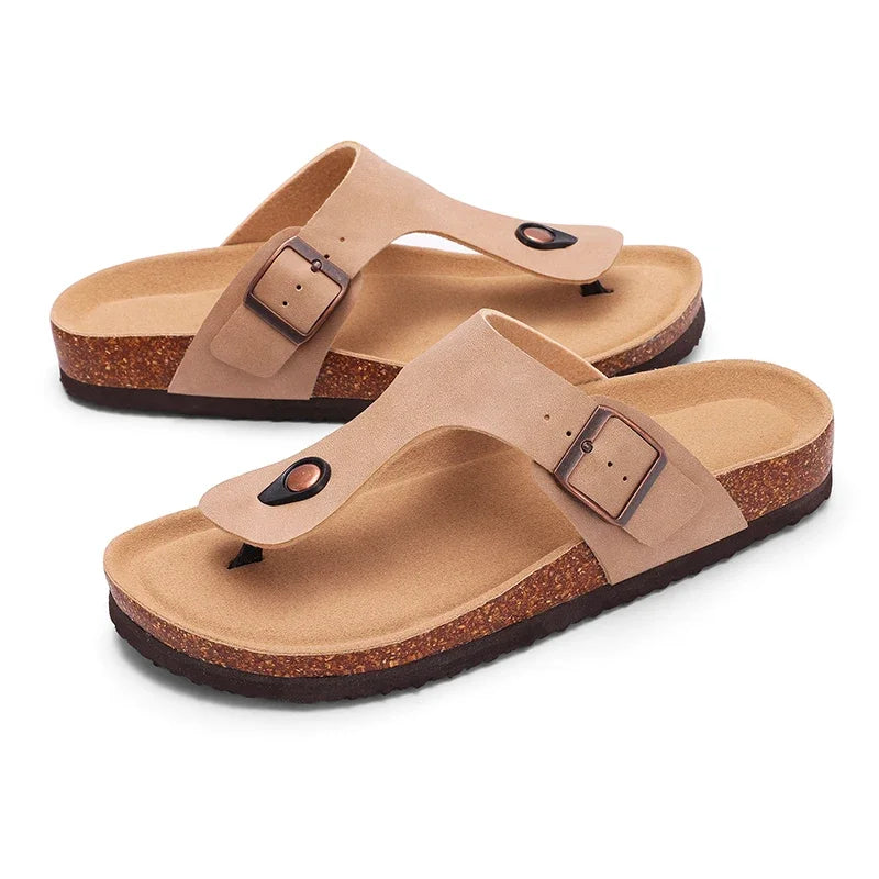 Stylish Cork Suede Mules Slippers for Women - Classic Antislip Outdoor Clogs with Arch Support