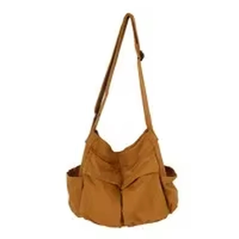 Stylish Large Capacity Canvas Messenger Bag for Women - Perfect for School and Casual Outings