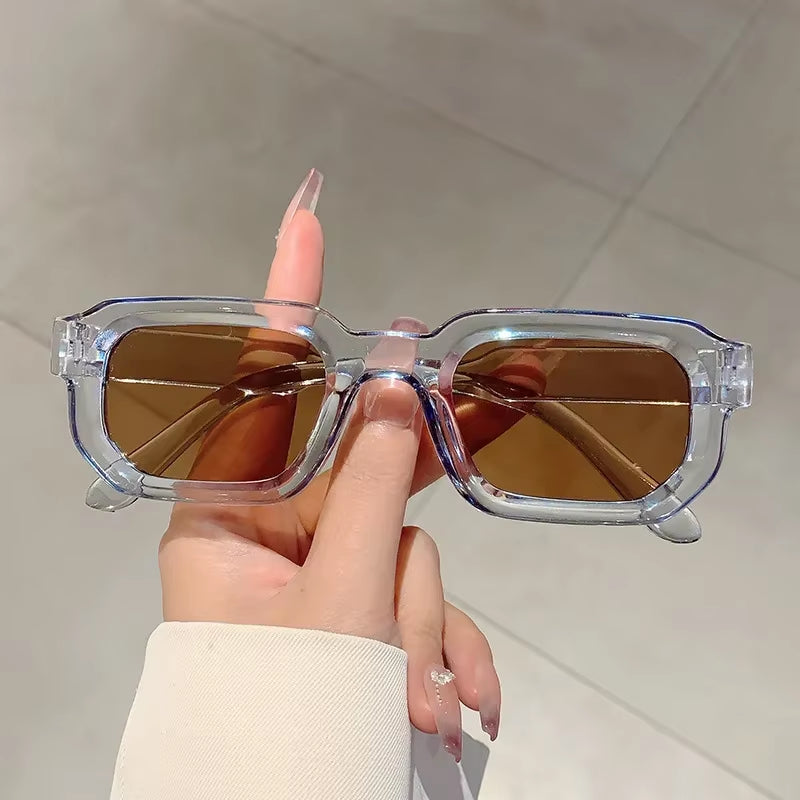 Stylish Retro Rectangle Frame Sunglasses for Men & Women - UV400 Luxury Eyewear