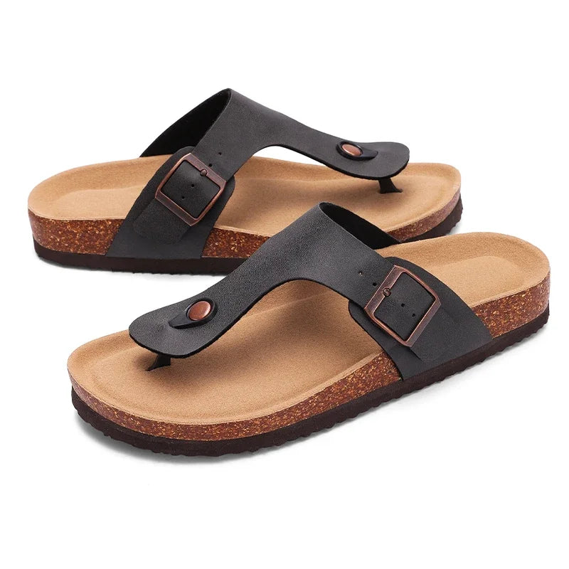 Stylish Cork Suede Mules Slippers for Women - Classic Antislip Outdoor Clogs with Arch Support