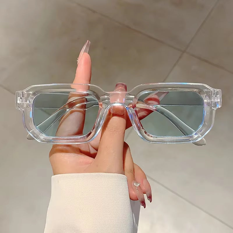 Stylish Retro Rectangle Frame Sunglasses for Men & Women - UV400 Luxury Eyewear