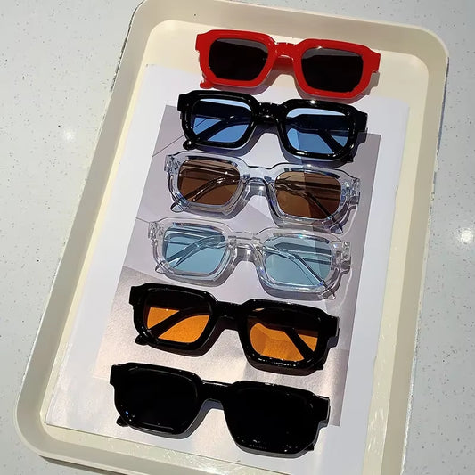Stylish Retro Rectangle Frame Sunglasses for Men & Women - UV400 Luxury Eyewear