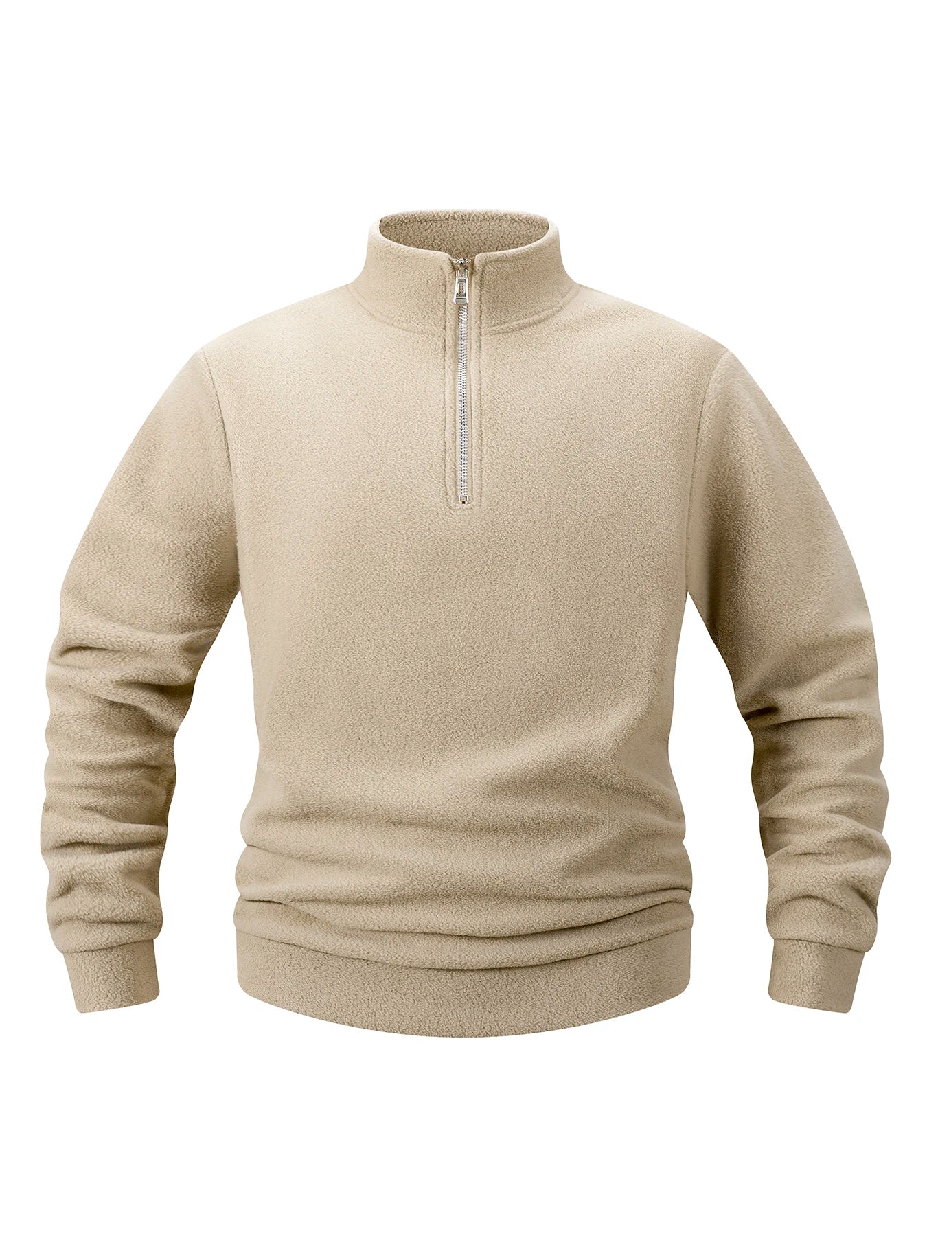 2025 Men Casual Fleece Sweatshirts Tops Men Sport Classic Stand Collar Sweatshirts Men’S Quarter Zip Hoodie Basic Pullover 3XL