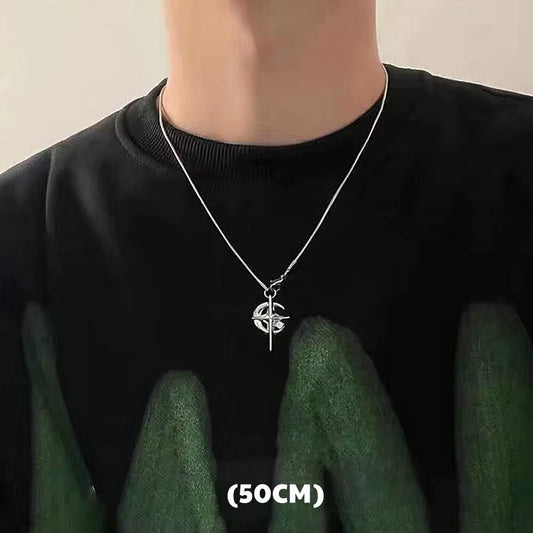 Trendy Hip Hop Zircon Star Double Layer Necklace - Unisex Titanium Steel Pendant for Fashion-Forward Individuals