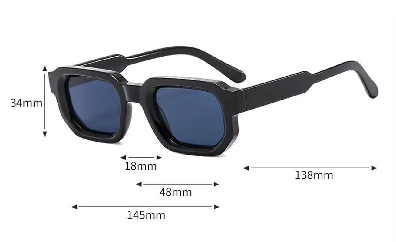 Stylish Retro Rectangle Frame Sunglasses for Men & Women - UV400 Luxury Eyewear